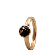Christina Collect Gold-plated Collector Ring - Runder Rauchquarz